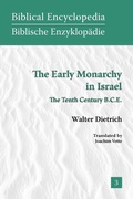 Cover: The Early Monarchy in Israel - Society of Biblical Literature