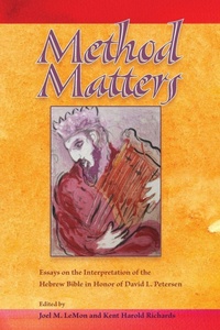 Enlarge image Cover: Method Matters - SBL Press