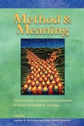 Cover: Method and Meaning - Society of Biblical Literature