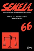 Cover: Semeia 66 - Society of Biblical Literature