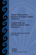 Cover: Textual History and the Reception of Scripture in Early Christianity - Society of Biblical Literature
