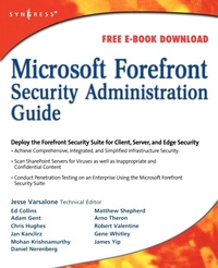 Enlarge image Cover: Microsoft Forefront Security Administration Guide - Syngress