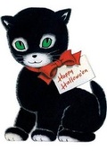 Cover: Happy Halloween Black Cat Halloween Greeting Card - Laughing Elephant