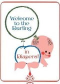 Cover: Crawling Baby with Balloon New Child Greeting Card - Laughing Elephant