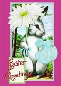 Cover: Easter with Daisy Blank Easter Card - Laughing Elephant