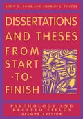 Cover: Dissertations and Theses from Start to Finish - American Psychological Association