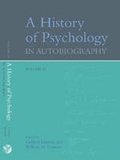 Cover: A History of Psychology in Autobiography v. IX - American Psychological Association