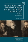 Cover: "I am to be read not from left to right, but in Jewish: from right to left" - Academic Studies Press