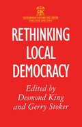 Cover: Rethinking Local Democracy - Red Globe Press