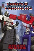Cover: Transformers: The Greatest Battles Of Optimus Prime And Megatron - Idea & Design Works