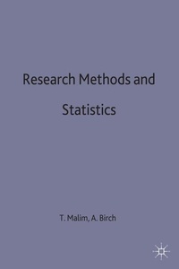 Enlarge image Cover: Research Methods and Statistics - Palgrave Macmillan