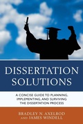 Cover: Dissertation Solutions - Rowman & Littlefield Education