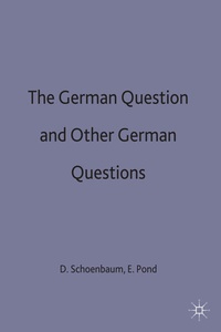 Enlarge image Cover: The German Question and Other German Questions - Palgrave Macmillan