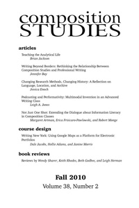 Enlarge image Cover: Composition Studies 38.2 (Fall 2010) - Parlor Press