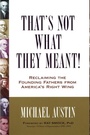 Cover: That's Not What They Meant! - Prometheus Books