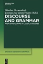 Cover: Discourse and Grammar - De Gruyter Mouton