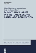 Cover: Dummy Auxiliaries in First and Second Language Acquisition - De Gruyter Mouton