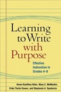 Cover: Learning to Write with Purpose - Guilford Publications