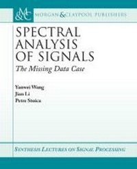 Enlarge image Cover: Spectral Analysis of Signals - Morgan & Claypool Publishers