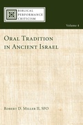 Cover: Oral Tradition in Ancient Israel - Wipf & Stock Publishers