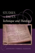 Cover: Studies in Paul's Technique and Theology - Wipf & Stock Publishers