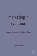 Cover: Marketing in Evolution - Palgrave Macmillan