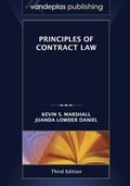 Cover: Principles of Contract Law, Third Edition 2013 - Paperback - Vandeplas Publishing