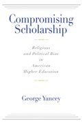 Cover: Compromising Scholarship - Baylor University Press