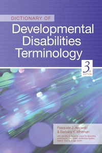 Enlarge image Cover: Dictionary of Developmental Disabilities Terminology - Brookes Publishing Co