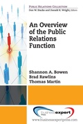 Cover: An Overview of the Public Relations Function - Business Expert Press