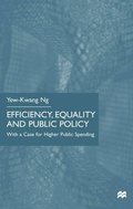 Cover: Efficiency, Equality and Public Policy - Palgrave Macmillan