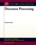 Cover: Discourse Processing - Morgan & Claypool Publishers