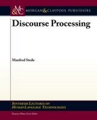 Enlarge image Cover: Discourse Processing - Morgan & Claypool Publishers