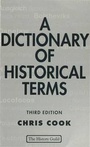 Cover: A Dictionary of Historical Terms - Palgrave Macmillan