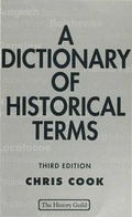 Cover: A Dictionary of Historical Terms - Palgrave Macmillan
