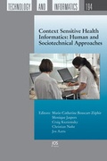 Cover: Context Sensitive Health Informatics: Human and Sociotechnical Approaches - IOS Press,US