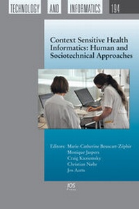 Enlarge image Cover: Context Sensitive Health Informatics: Human and Sociotechnical Approaches - IOS Press,US