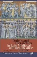 Cover: Hierarchies and Orders in Late Medieval Renaissance Europe - Palgrave Macmillan