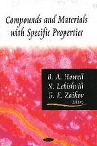 Enlarge image Cover: Compounds & Materials with Specific Properties - Nova Science Publishers Inc