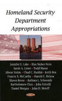 Enlarge image Cover: Homeland Security Department Appropriations - Nova Science Publishers Inc