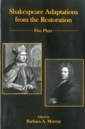 Cover: Shakespeare Adaptations from the Restoration - Fairleigh Dickinson University Press