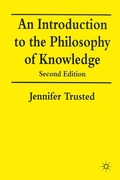 Cover: An Introduction to the Philosophy of Knowledge - Palgrave Macmillan