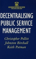 Cover: Decentralising Public Service Management - Red Globe Press