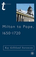 Cover: Milton to Pope, 1650-1720 - Red Globe Press