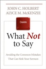 Cover: What Not to Say - Westminster John Knox Press