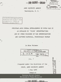 Enlarge image Cover: European Axis Signal Intelligence in World War II - Nimble Books