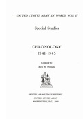 Cover: Chronology of the U.S. Army in World War II - Nimble Books