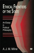 Cover: Ethical Frontiers of the State - Palgrave Macmillan