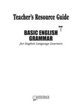 Cover: Basic English Grammar Book 1 Teacher's Resource Guide CD - Saddleback Educational Publishing, Inc.
