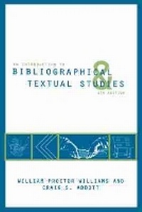Enlarge image Cover: An Introduction to Bibliographical and Textual Studies - Modern Language Association of America